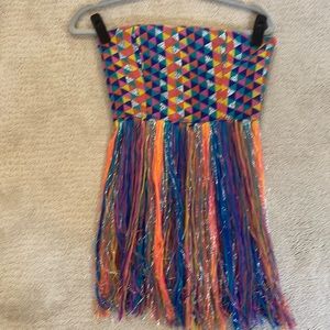 House of Harlow 1960 X Revolve XS strapless fringe top. Never worn
